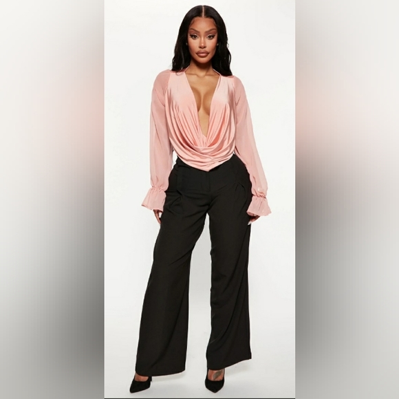 XL Anything Could Draped Bodysuit - Picture 2 of 3